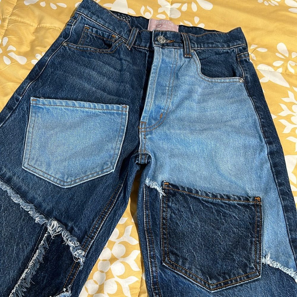 Patchwork Pocket Matchmaker Denim Revice Jeans. S… - image 2
